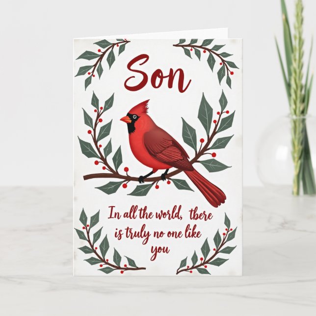 Son You Are Unique Cardinal Card (Front)
