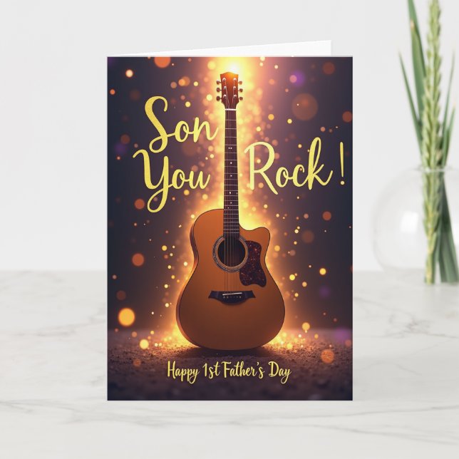 Son You Rock First Fathers Day Card (Front)