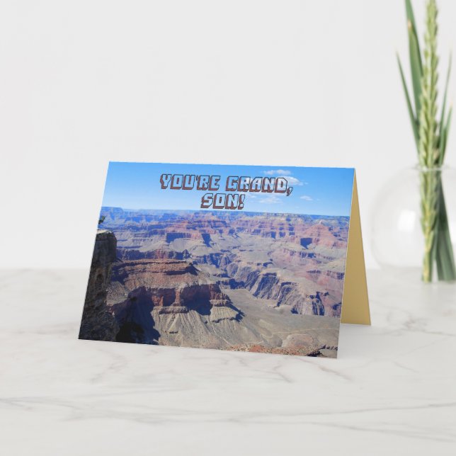Son, You're Grand! Grand Canyon Birthday Card (Front)