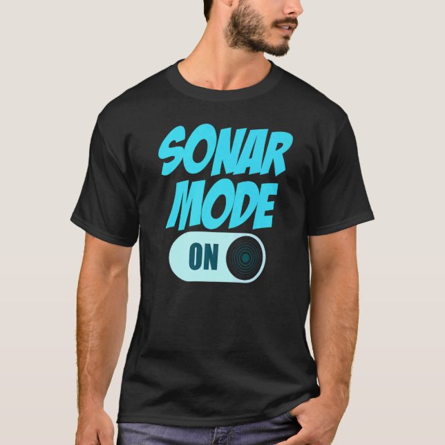 Sonar Mode On Marinebiologist   T-Shirt (Front)