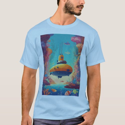  Sonar Serenade Steampunk Submarine DJ T_Shirt C