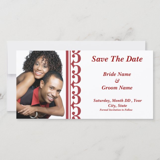 Sonata Red/White Save The Date (Front)