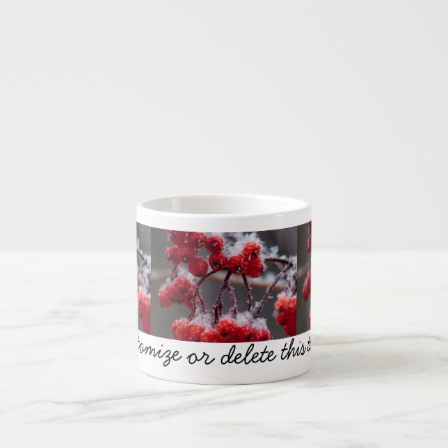 SONB Snow on Berries; Customizable Espresso Cup (Front)