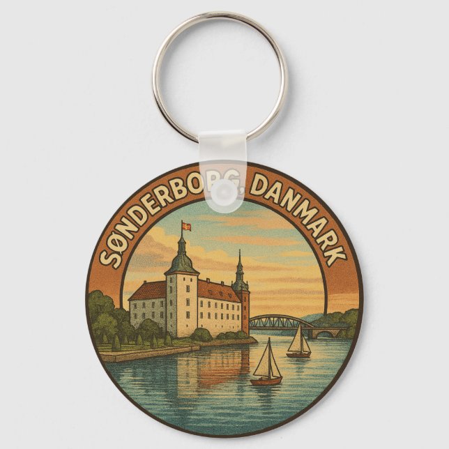 Sønderborg Denmark Castle Keychain (Front)