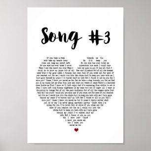Song 3 Heart Song Lyric Wall Art Print