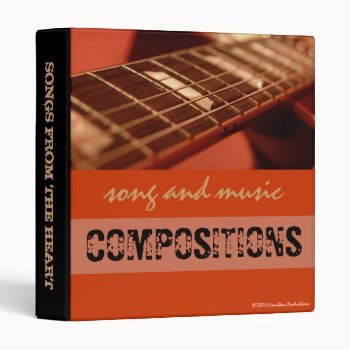 Song And Music Compositions Binder by lifethroughalens at Zazzle