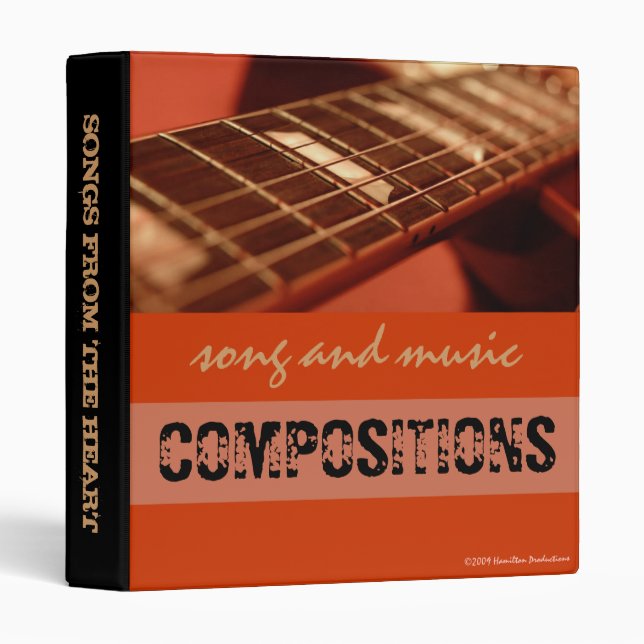 Song and Music Compositions Binder (Front/Spine)
