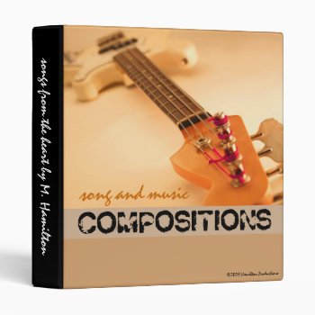 Song And Music Compositions Binder by lifethroughalens at Zazzle
