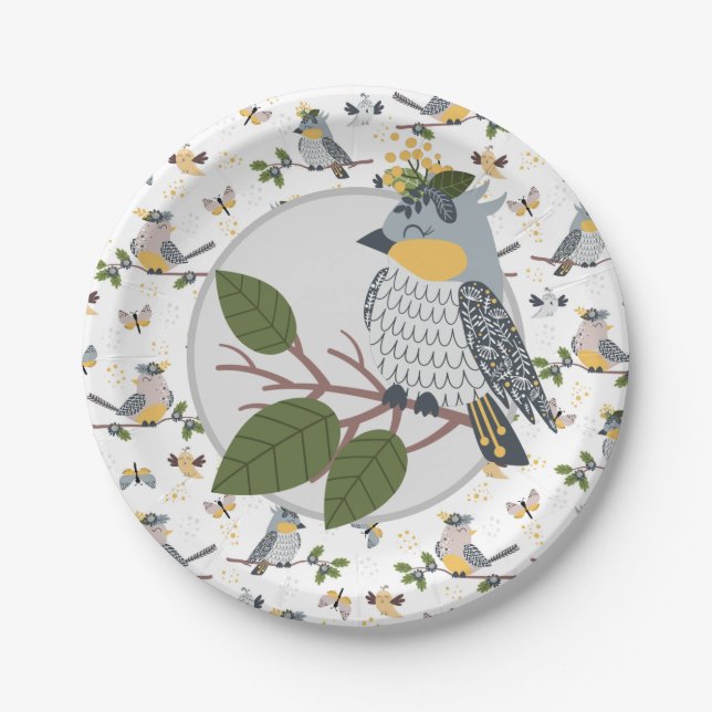 Song Bird Paper Plates (Front)