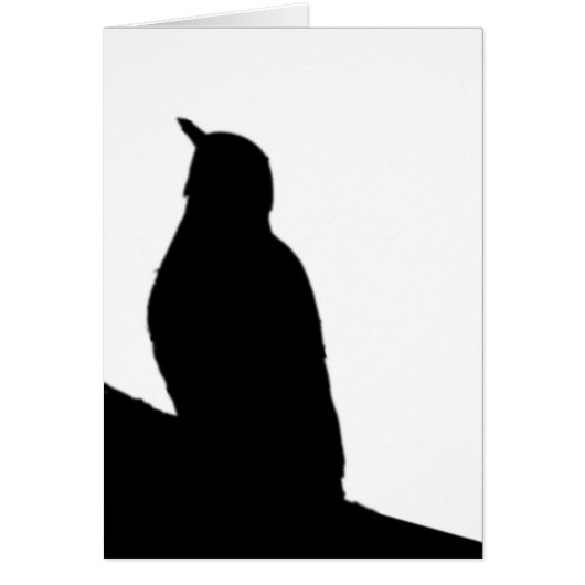 Song Bird Silhouette Blank Cards (Front)