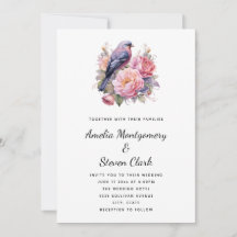 Song Bird Sitting atop Pink Peonies Wedding