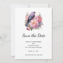 Song Bird Sitting atop Pink Peonies Wedding