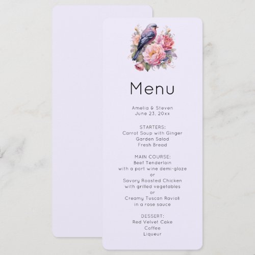 Song Bird Standing atop Pink Peonies Invitation