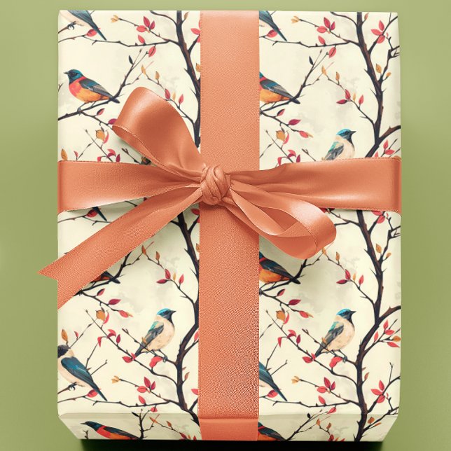 Song Birds on Branches Wrapping Paper (Creator Uploaded)