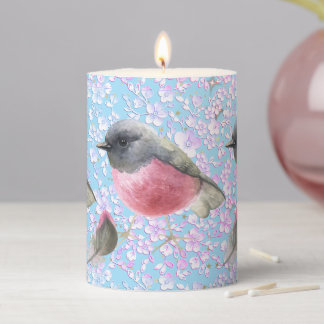 Song Birds Pillar Candle