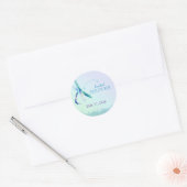 Song of Blue Dragonfly Bridal Shower Classic Round Sticker (Envelope)