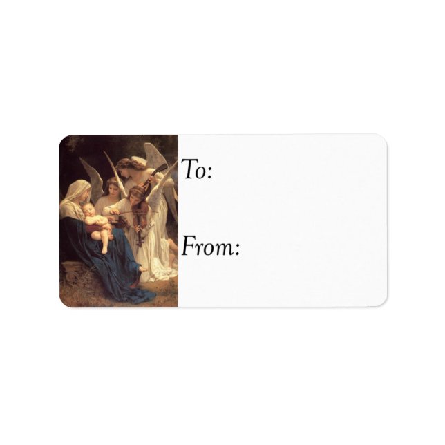 Song of Christmas Angels Vintage Gift Tag (Front)