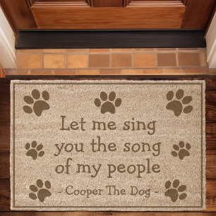 Song of My People Funny Dog Fiber Doormat