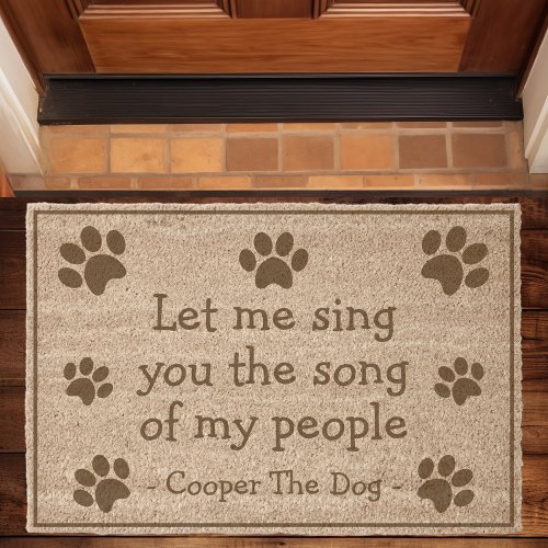 Song Of My People Funny Dog Fiber Doormat