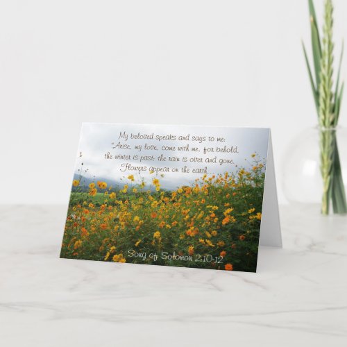 Song of Solomon 210_12 Bible Verse Flowers Card