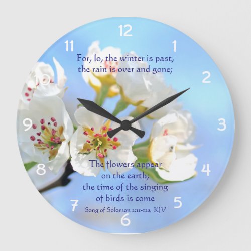 Song of Solomon 211_12a The flowers appear Large Clock