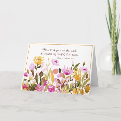 Song of Solomon 212 Flowers appear on the earth Card