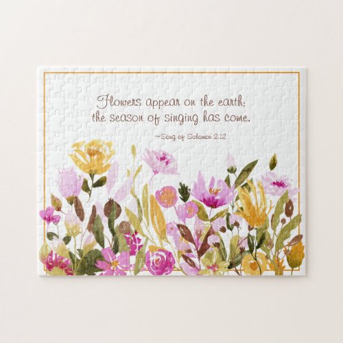 Song of Solomon 212 Flowers appear on the earth Jigsaw Puzzle