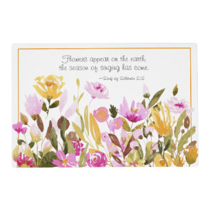 Song of Solomon 2:12 Flowers appear on the earth Placemat