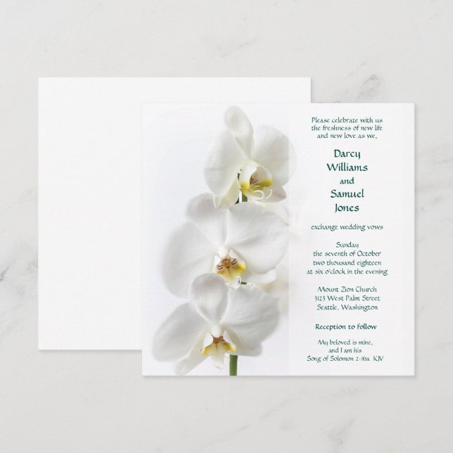 Song of Solomon 2:16a My beloved is mine wedding Invitation (Front/Back)