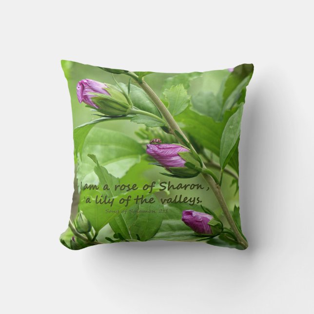 Song of Solomon 2:1 Throw Pillow (Front)