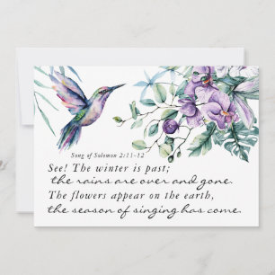 Song of Solomon 2 Hummingbird Bible Flat Card