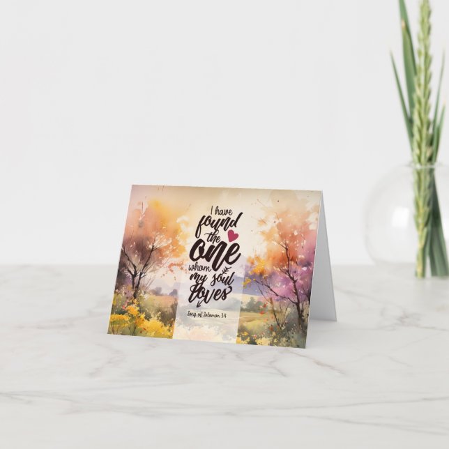 Song of Solomon 3:4 I have found the One Bible Card (Front)