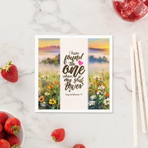 Song of Solomon 3:4 I have found the One Bible Napkins