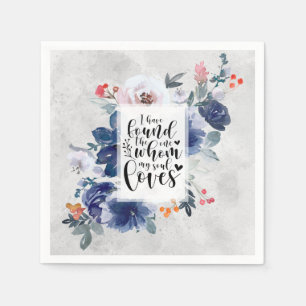 Song of Solomon 3:4 I have found the One Flower Napkins