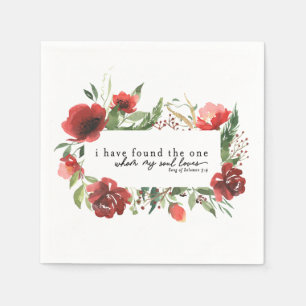 Song of Solomon 3:4 I have found the One Wedding Napkins