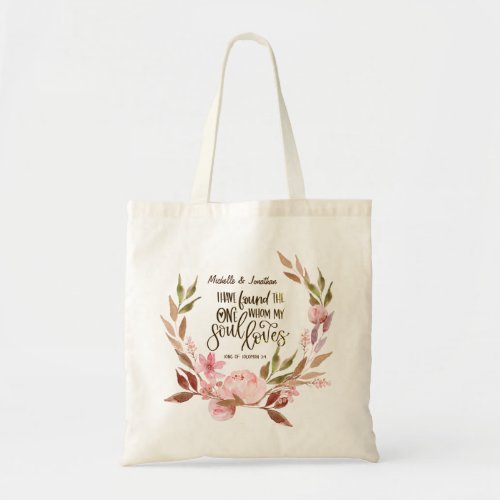 Song of Solomon 34 I have found the One Wreath Tote Bag