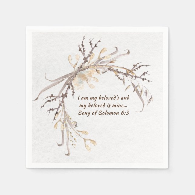 Song of Solomon 6:3 I am my beloved’s... Napkins (Front)