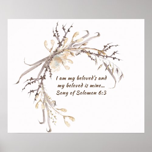 Song of Solomon 63 I am my beloveds Poster