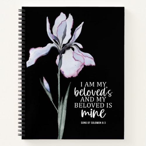 Song of Solomon 63 I Am My Beloveds White Iris Notebook