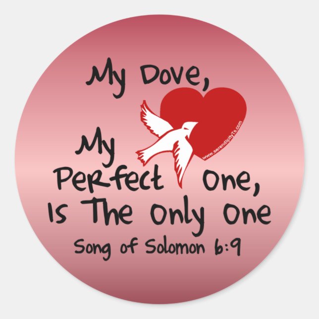 Song of Solomon 6:9 Classic Round Sticker (Front)