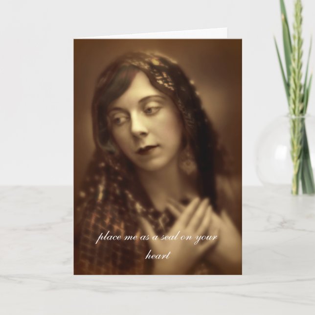 Song of Solomon 8:6 Bible Verse Love Greeting card (Front)