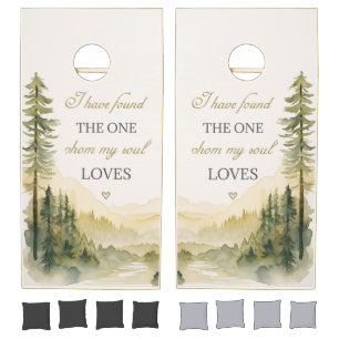 Song of Solomon Bible Christian Wedding Forest Cornhole Set