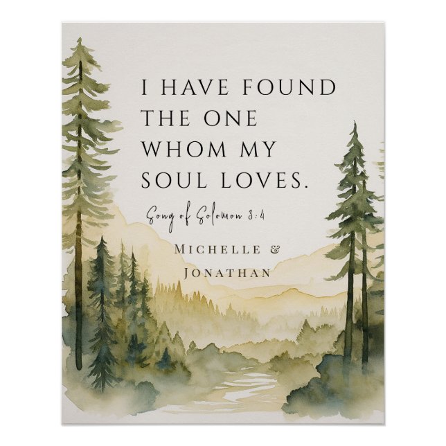 Song of Solomon Bible Christian Wedding Forest Poster (Front)