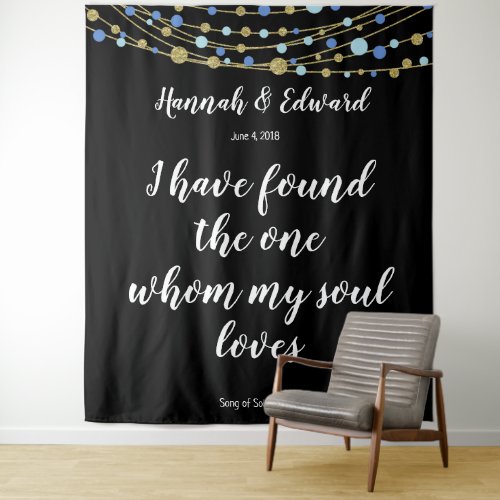 song of Solomon wedding photo backdrop banner