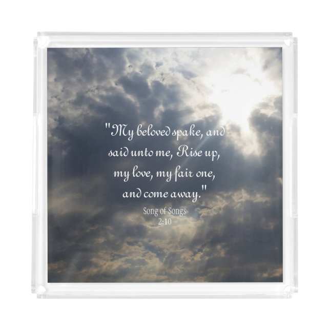 Song of Songs 2:10 Acrylic Serving Tray (Front)