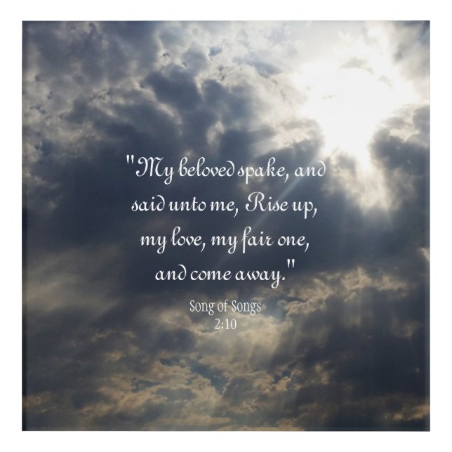 Song of Songs 2:10 Acrylic Wall Art (Front)