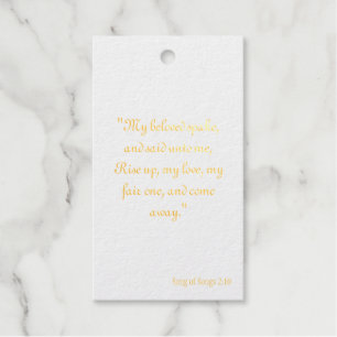 Song of Songs 2:10 Foil Gift Tags