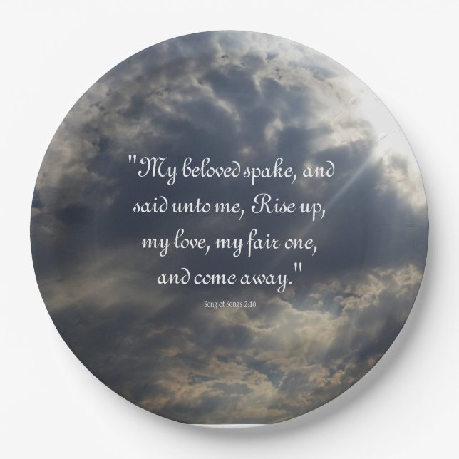 Song of Songs 2:10 Paper Plates (Front)