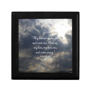 Song of Songs 2:10 Wooden Jewelry Keepsake Box