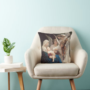 Song of the Angels (1881) by Bouguereau Throw Pillow